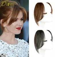 difei natural synthetic bangs mid part fringe hair pieces two sides bangs extensions hair clip french invisible bangs for women