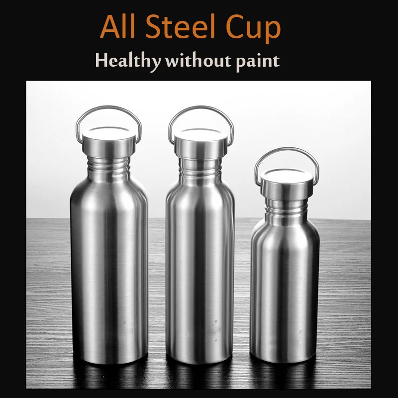 Герметичная Бутылка Для Воды Из Нержавеющей Стали без изоляции БФА с одной