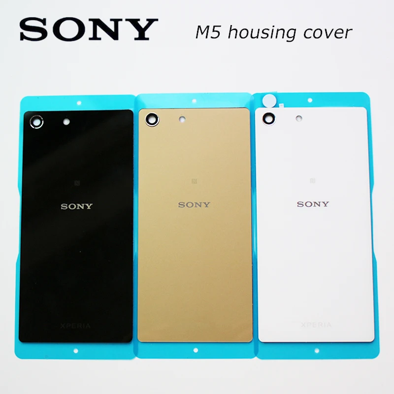 Оригинальный чехол для SONY Xperia M5 5 0 дюйма Задняя стеклянная крышка аккумулятора Sony
