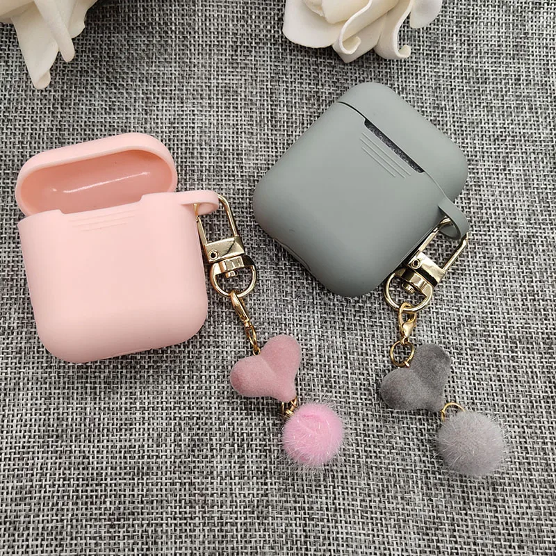 Чехол для AirPods силиконовый чехол наушников s защитный Airpods 2/1 аксессуары с простым
