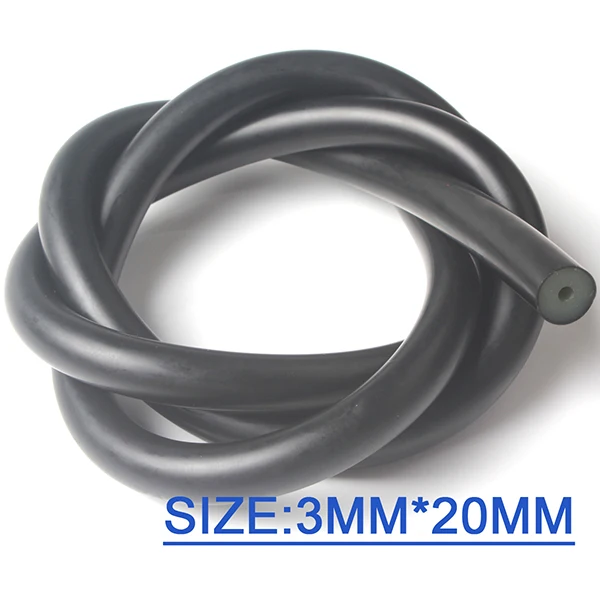 black-100cm 100 см резиновая трубка для подводной охоты, натуральный латекс, 10 мм-20 мм диаметр, УФ-защита, ремешок для подводной охоты - Название цвета: black-100cm