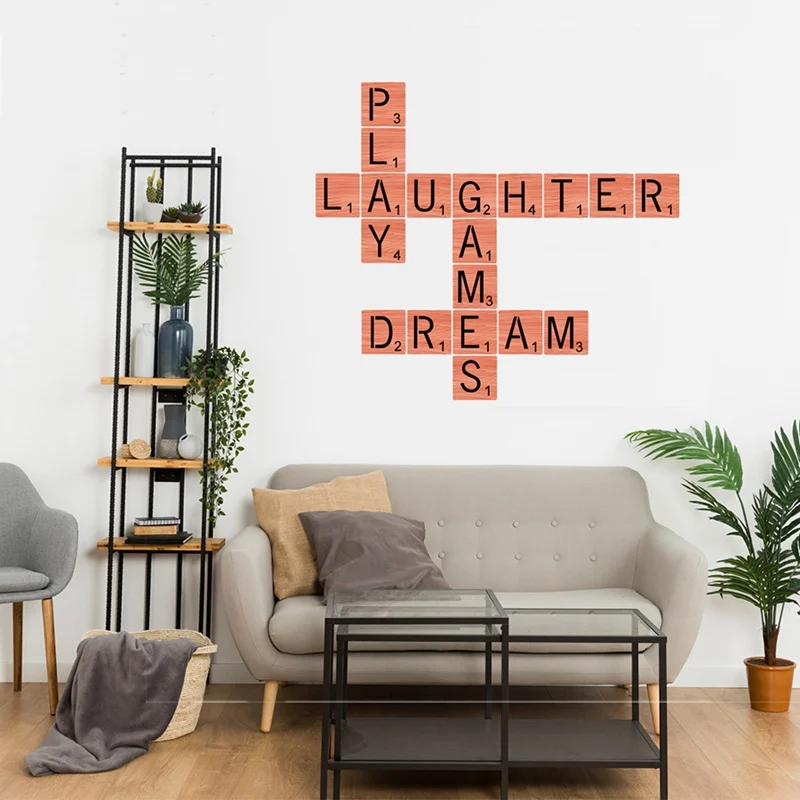 

26 Pcs/set Scrabble Letters Stencil Alphabet Numbers DIY Templates for Painting On Wood Laser Cut Stencil Home Decor