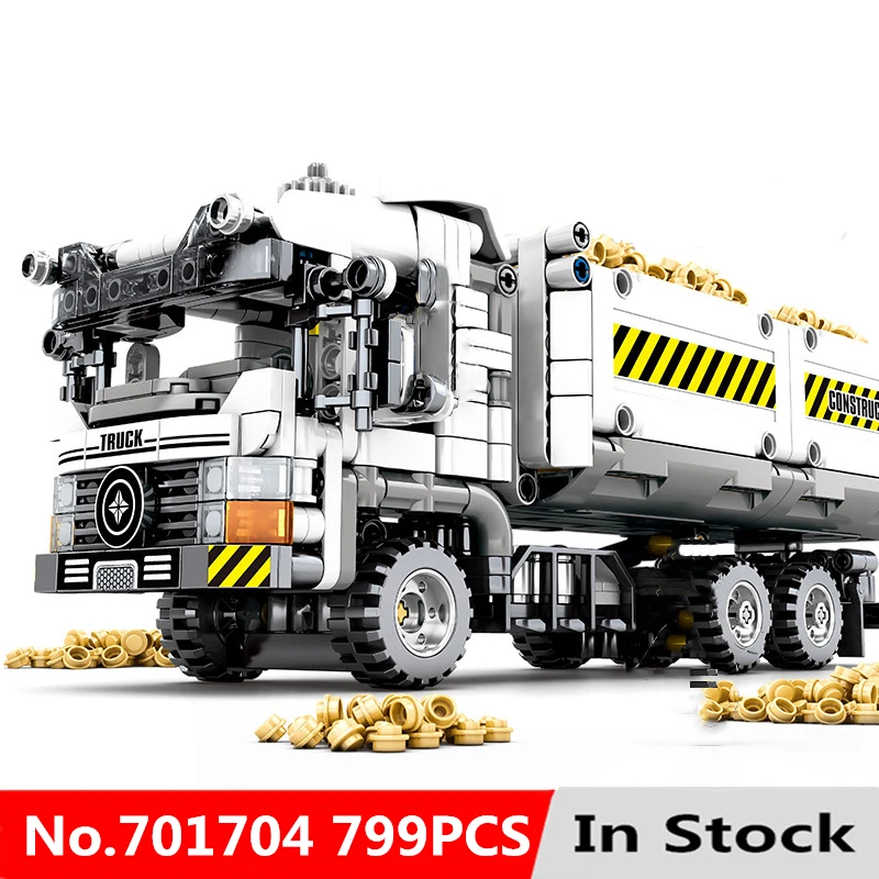 Technic Truck модель 799 шт. Technik фигурки Строительные блоки Набор кирпичей модель Diy Развивающие игрушки для детей подарок на день рождения