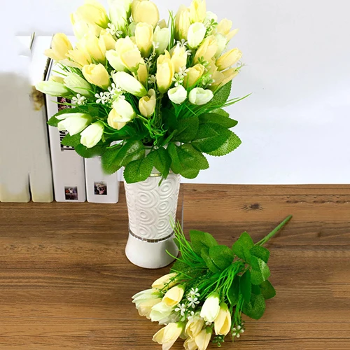 1 Bouquet 15 Heads Fake Tulip Bud Artificial Flower Wedding Party Home Decor DIY Floral Bouquets Arrangement Flowers | Дом и сад