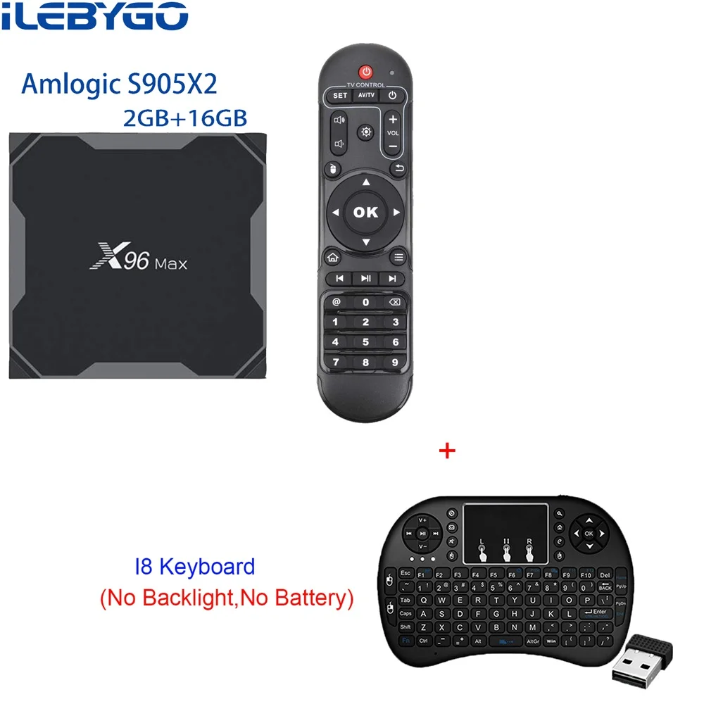 2GB 16GB I8N ILebygo X96 Max Android 8,1 умные телевизоры BOX Amlogic S905X2 4 ядра Гб 64 Декодер каналов кабельного телевидения 2,4 г и 5,8 Wi Fi BT 1000 м к media player - Цвет: 2GB 16GB I8N