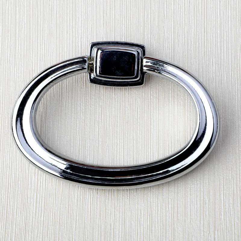 Дверь кухонного шкафа, телевизорная ручка-регулятор с отделкой из хрома, серебряная ручка для вытяжного дивана, современная простая овальная ручка латунного цвета диаметром 80 мм.