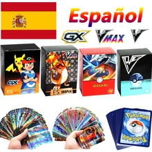 New Pokemon Cards in Spanish VMAX TAG TEAM GX Trainer Energy Playing Collection Trading Cards Game Espaol Children Christmas Toy