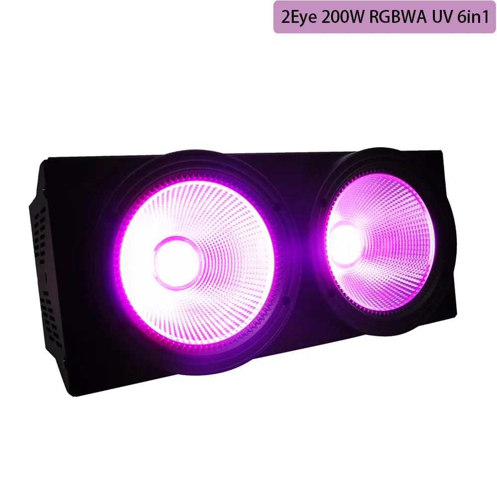 2Eye 200W 6in1 1 шт. 200 Вт COB Stgae светильник 4x100 Вт Led Blinder 100 Вт RGBWA UV 6в1/5в1/4в1/Холодный теплый белый DJ Par Точечный светильник для баров и театров - Цвет: 2Eye 200W 6in1