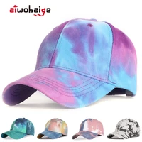 2020 new fashion tie dye baseball cap spring men women trend lovers colorful snapback hat outdoor adjustable sun graffiti bone