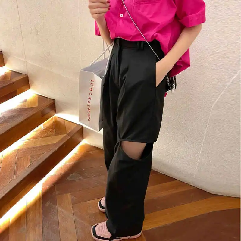 

DEAT 2021 New Summer Fashion Women Clothes High Waist White Full Length Pants Female Trousers Tide WT009