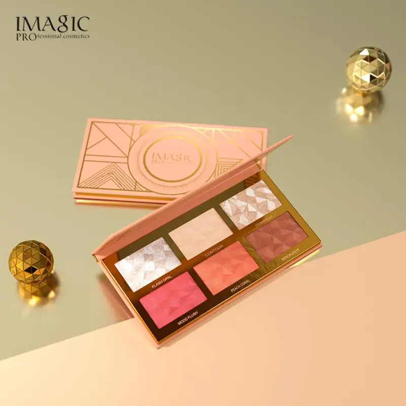 

6 Colors Highlight Blush Repair Face Brighten Blush Repair Shadow Trimming Facial Contouring Palette Highlighter Makeup TSLM1