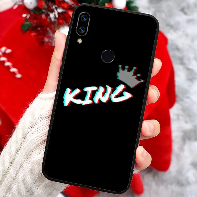 

King Queen design pattern high quality mobile Phone Case cover For Xiaomi Redmi note 7 8 9 t k30 max3 9 s 10 pro lite