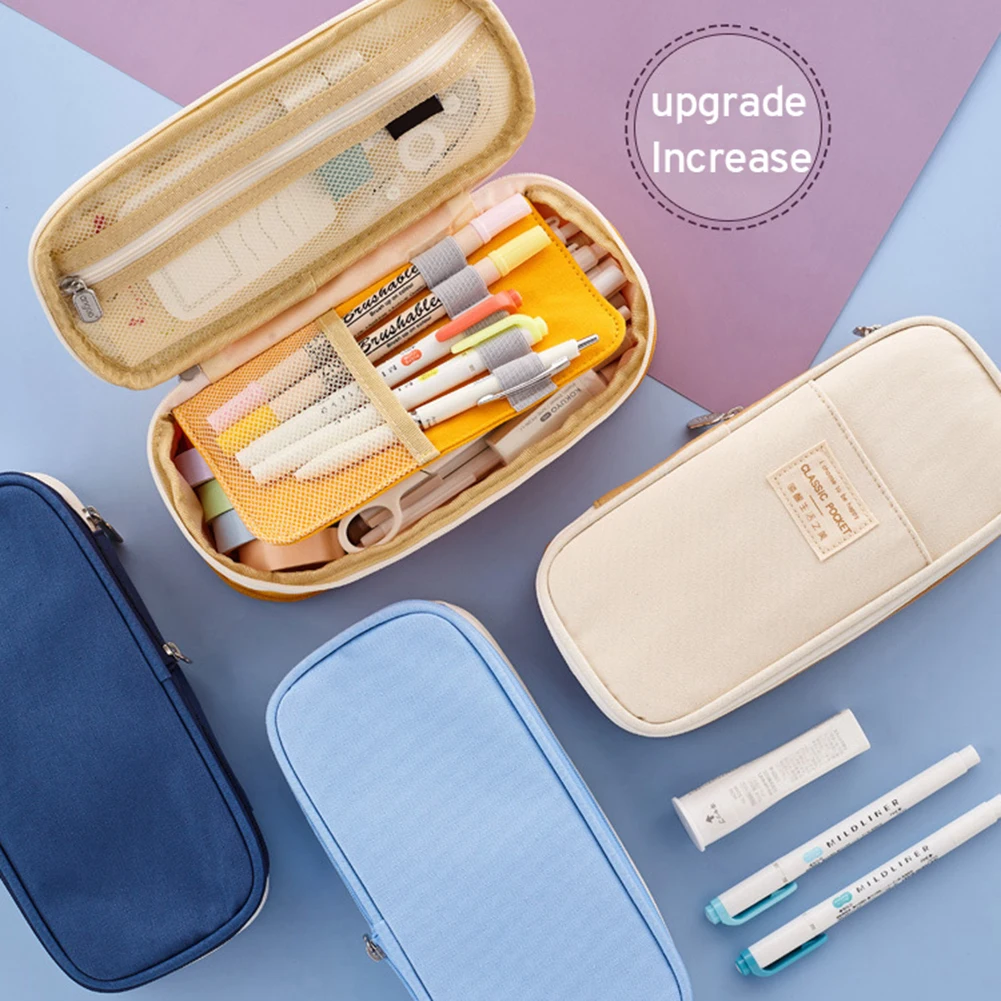 

Pocket Pen Pencil Storage Case Stationery Cute Boys Girls Pencil Cases Storage Pen Bags Box Large Student School Office Supplies