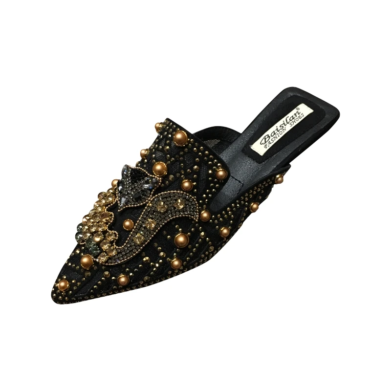 

Baotou half slippers for women to wear flat bottom sandals