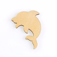 cute whale shape mascot laser cut christmas decorations silhouette blank unpainted 25 pieces wooden shape 1355