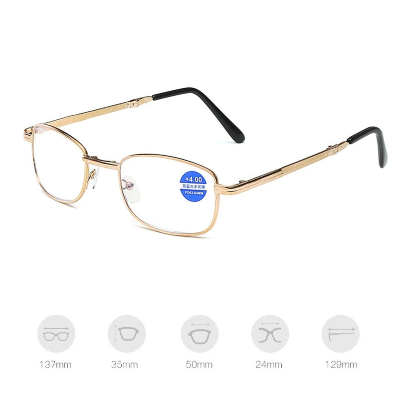 Портативные прогрессивные многофокальные очки для чтения мужские ретро