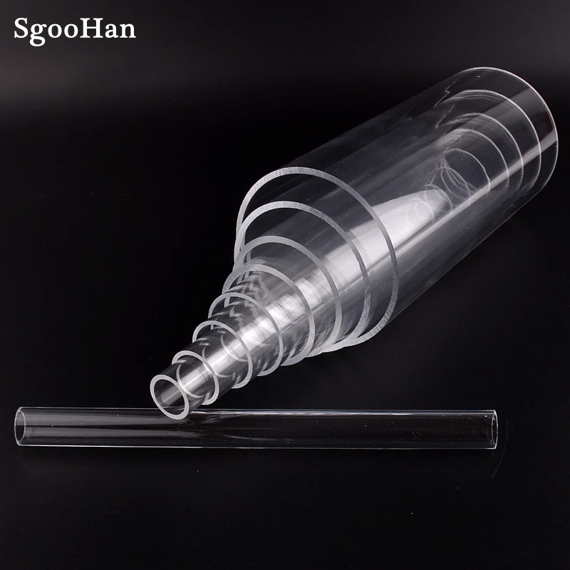 3pcs O.D 16~90mm Transparent Acrylic Aquarium Fish Tank Pipe Plexiglass Water Supply Tube Garden DIY Irrigation Fittings 32CM - купить по