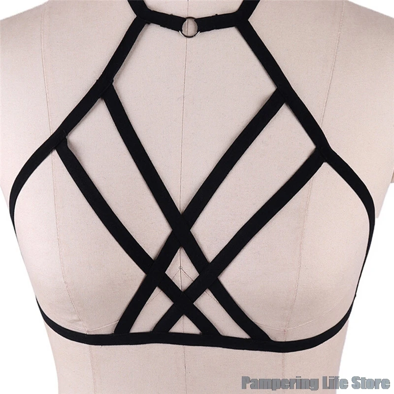 

1PC Black Elastic BraBelt Sexy Women Fashion Bra Chest Bondage Erotic Lingerie Gothic Sexy Harness