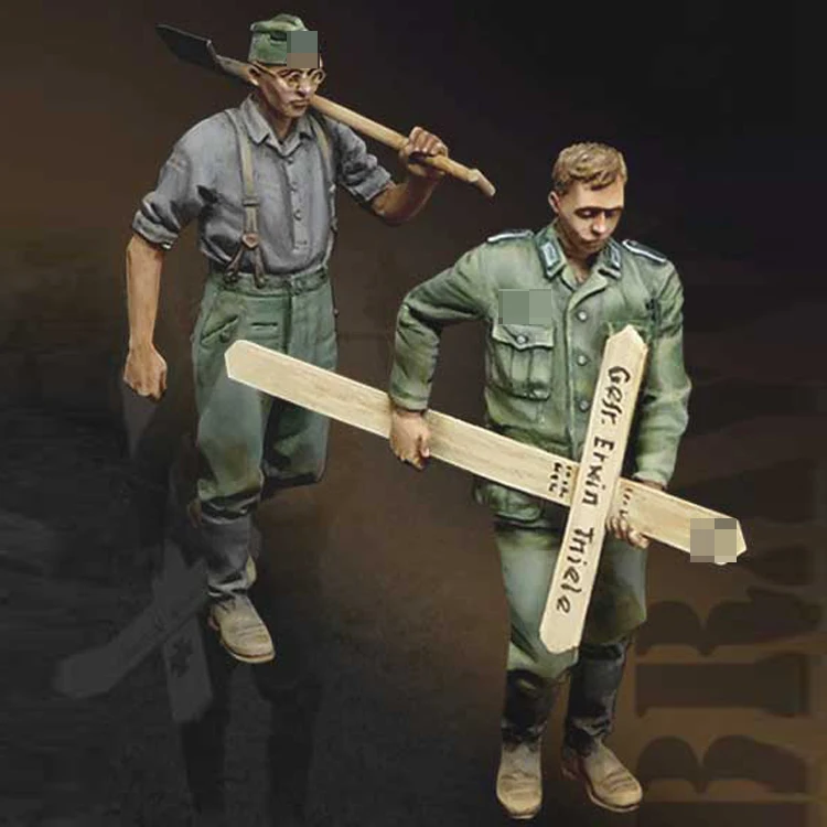 

1/35 фигурка из смолы GK солдат крест дерева военная тема Второй мировой войны несобранный и Неокрашенный комплект