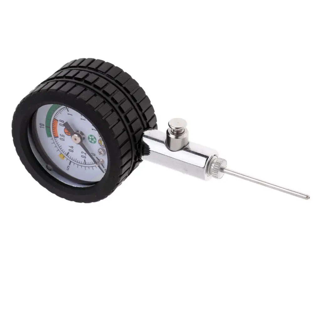 

Football Ball Pressure Guage W/Rubber Guard Basketball Volleyball Barometer