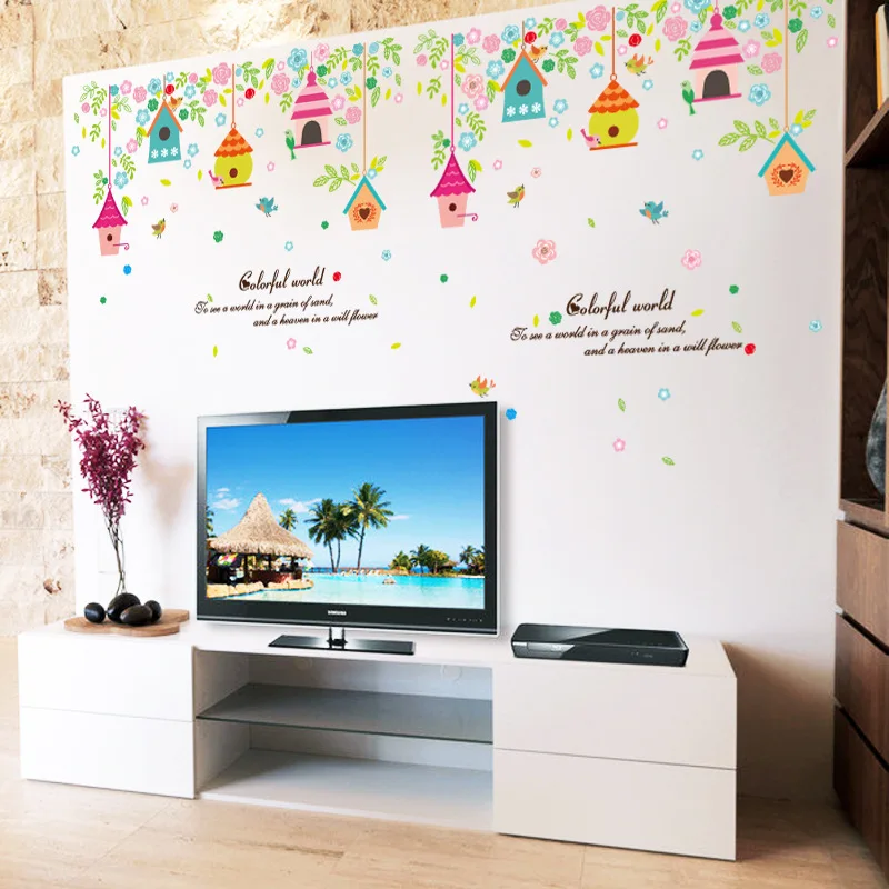 Красочные листья наклейки на стену для детской комнаты гостиной спальни