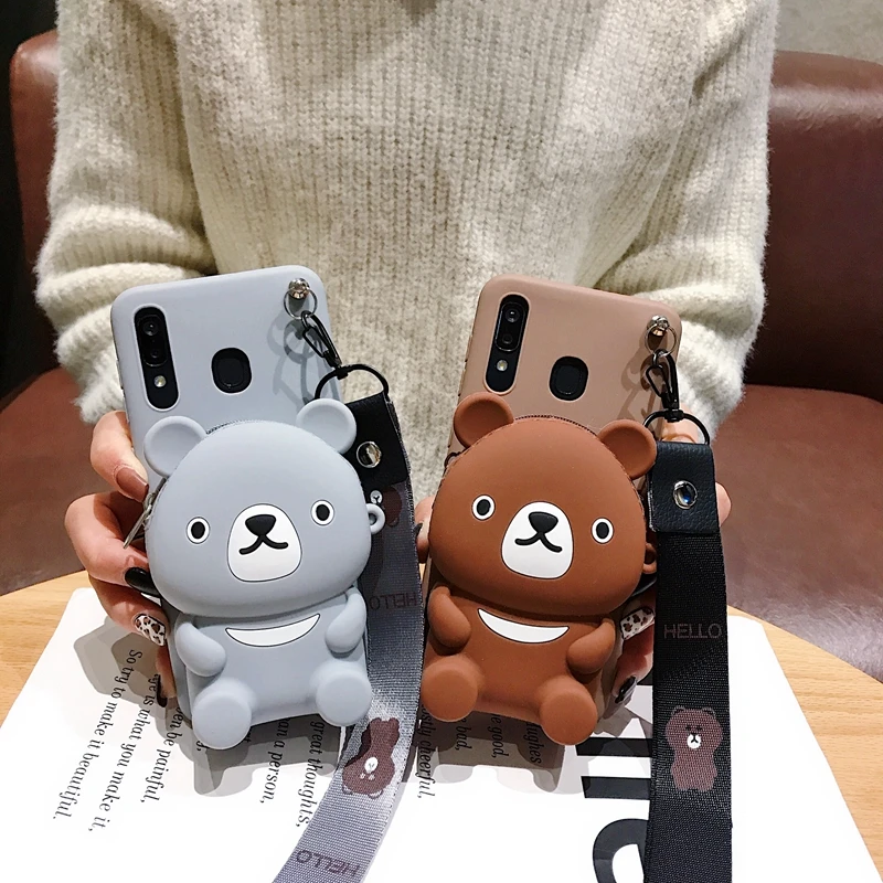 Чехол Кошелек на молнии для телефона Huawei P Smart 2019 мягкий силиконовый милый мультяшный чехол Y5 Y9 Y6 Y7 2018 Pro