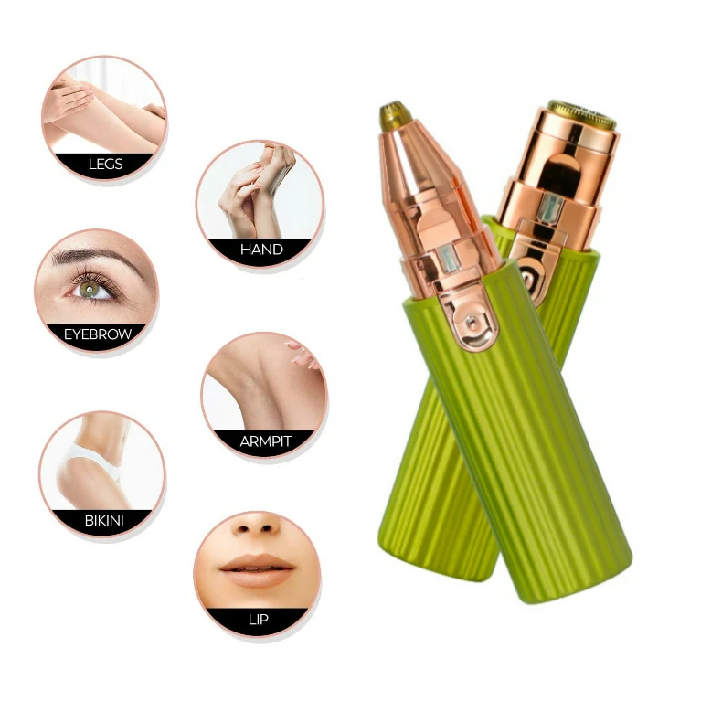 2 в 1 Электрический триммер для бровей женщин не вызывает болезненных ощущений