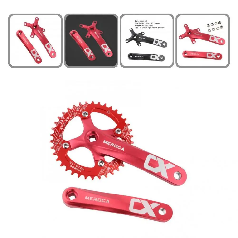 

Bike Crank No Deformation Practical Fits Well Left Right Folding Bicycle Hollow Crank with Chainring Bolts