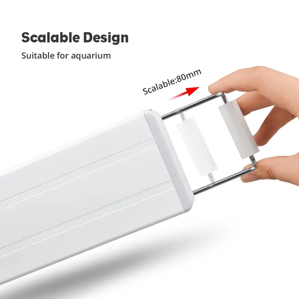 Светодиодный аквариумный светильник 18 58 см 220 В расширяемый для аквариума с