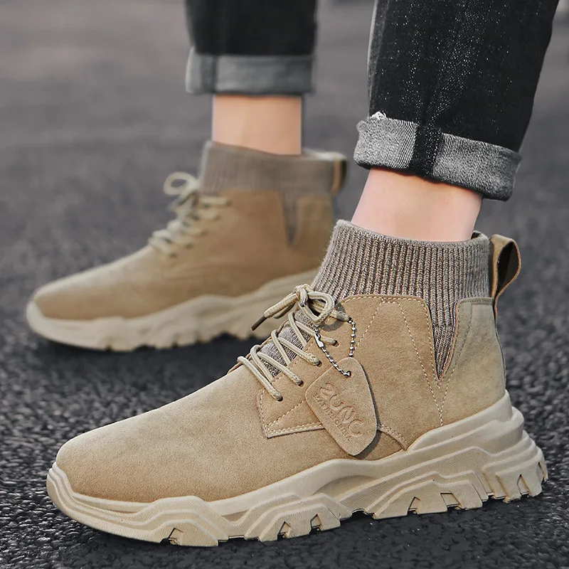 Уличные походные полуботинки осенне-зимние мужские Ботинки Martin высокие носки в