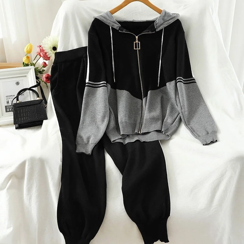 

Lounge Wear Tracksuit Women Two Piece Pants Sets Jogging Vetement Femme 2023 Summer Loose Suits Chandal Mujer Y482