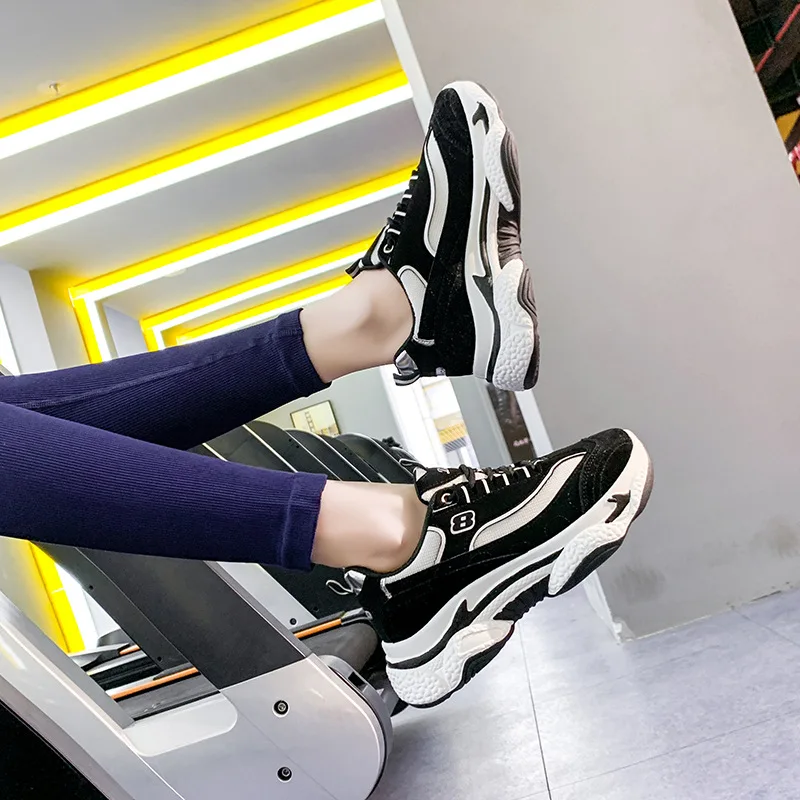 

Daddy shoes female spring new thick-soled sports shoes female students casual shoes comfortable and versatile personality hot