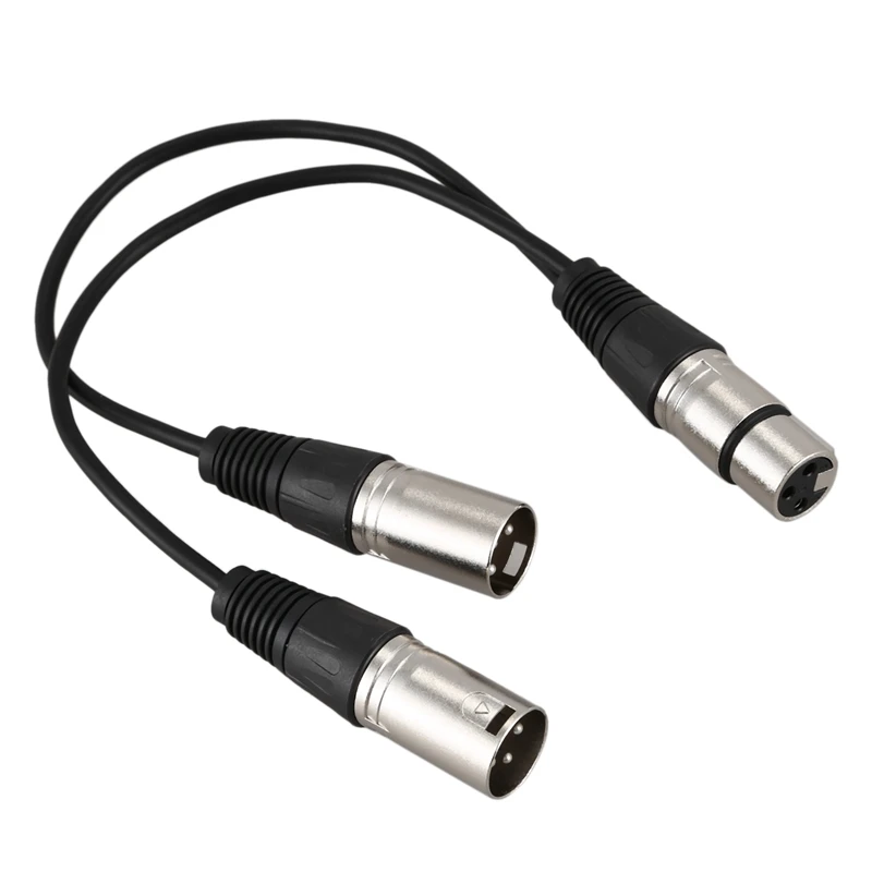 Новый 3pin XLR Женский Джек двойной 2 штекер Y сплиттер кабель адаптер 1 фут