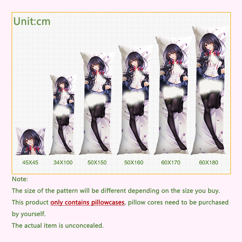 

Anime Rewrite Body Dakimakura Cover Women Hugging Pillowcase Cushion Cover Kagari Cartoon 3D Printed Case Double Sides Soft Case