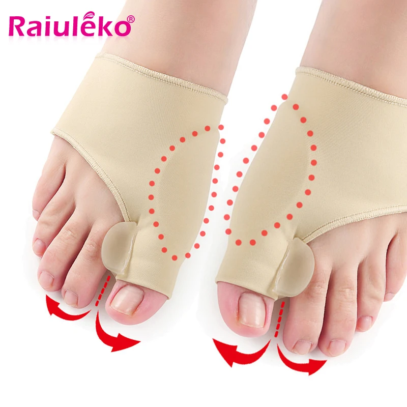 2 шт = 1 пара медицинского устройства Hallux стопа с вальгусной деформацией уход за пальцами сепаратор большого пальца вальгусный протектор фиксатор, исправление ног инструмент носок для педикюра