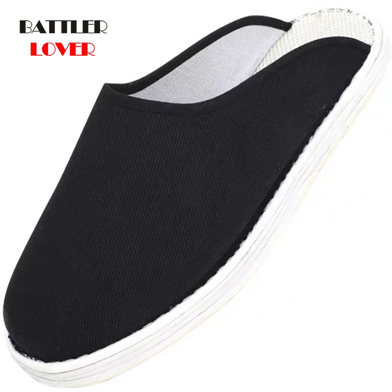 Мужские хлопковые дышащие тапочки высококачественные китайские туфли ручной