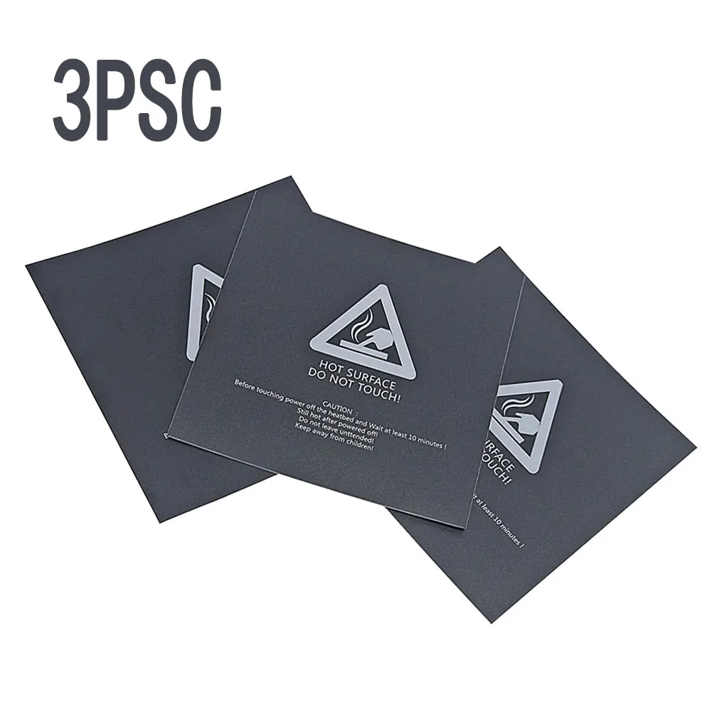 

3D Printer Platform Hot Bed Sticker Tempered Glass Heated Bed Build Surface Plate Accessories for 3D Printer Black 220x220MM