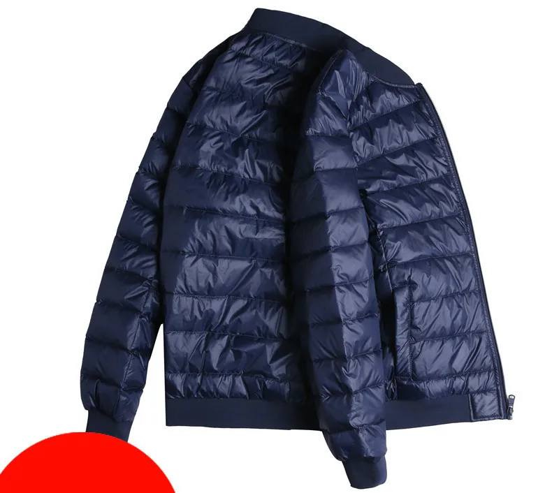 Мужской пуховик на осень и зиму Сверхлегкий белый утином пуху короткий мужской