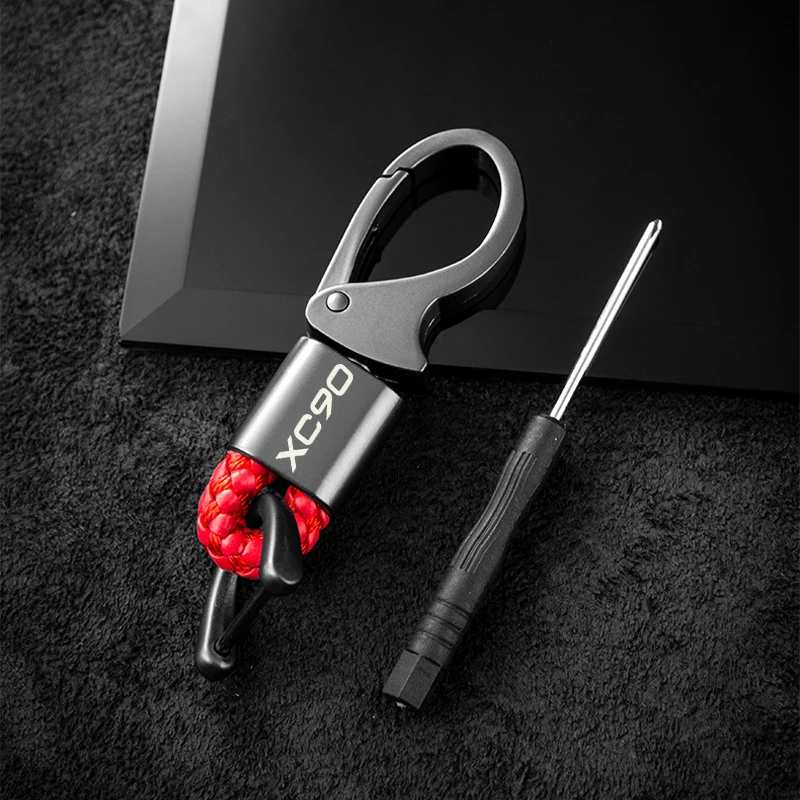 Автомобильный металлический кожаный брелок для ключей Volvo S60 XC90 V40 V50 V60 XC70 S90 V90 XC60