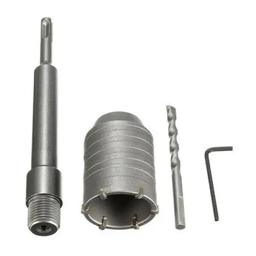 

1 Set 50mm Plus Shank Concrete Cement Stone Wall Hole Saw Drill Bit With 200mm Connecting Rod Wrench