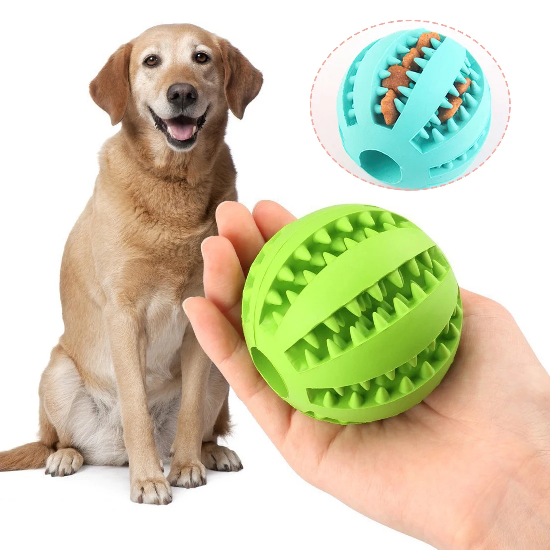 Резиновый мяч для собак забавная игрушка щенков большие питомцы чистки зубов