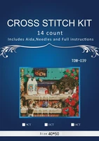 oneroom embroidery counted cross stitch kits needlework crafts 14 ct dmc color diy arts handmade decor cats
