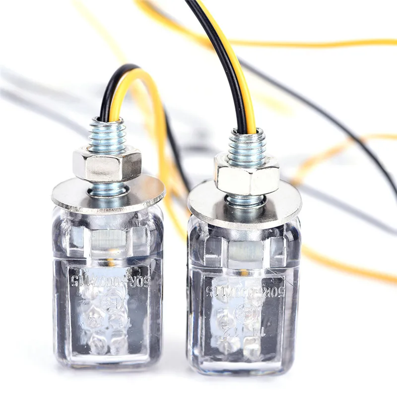 2 х 6 светодиодных мотоциклетных мини-фонарей поворота индикатор черный 12 В |