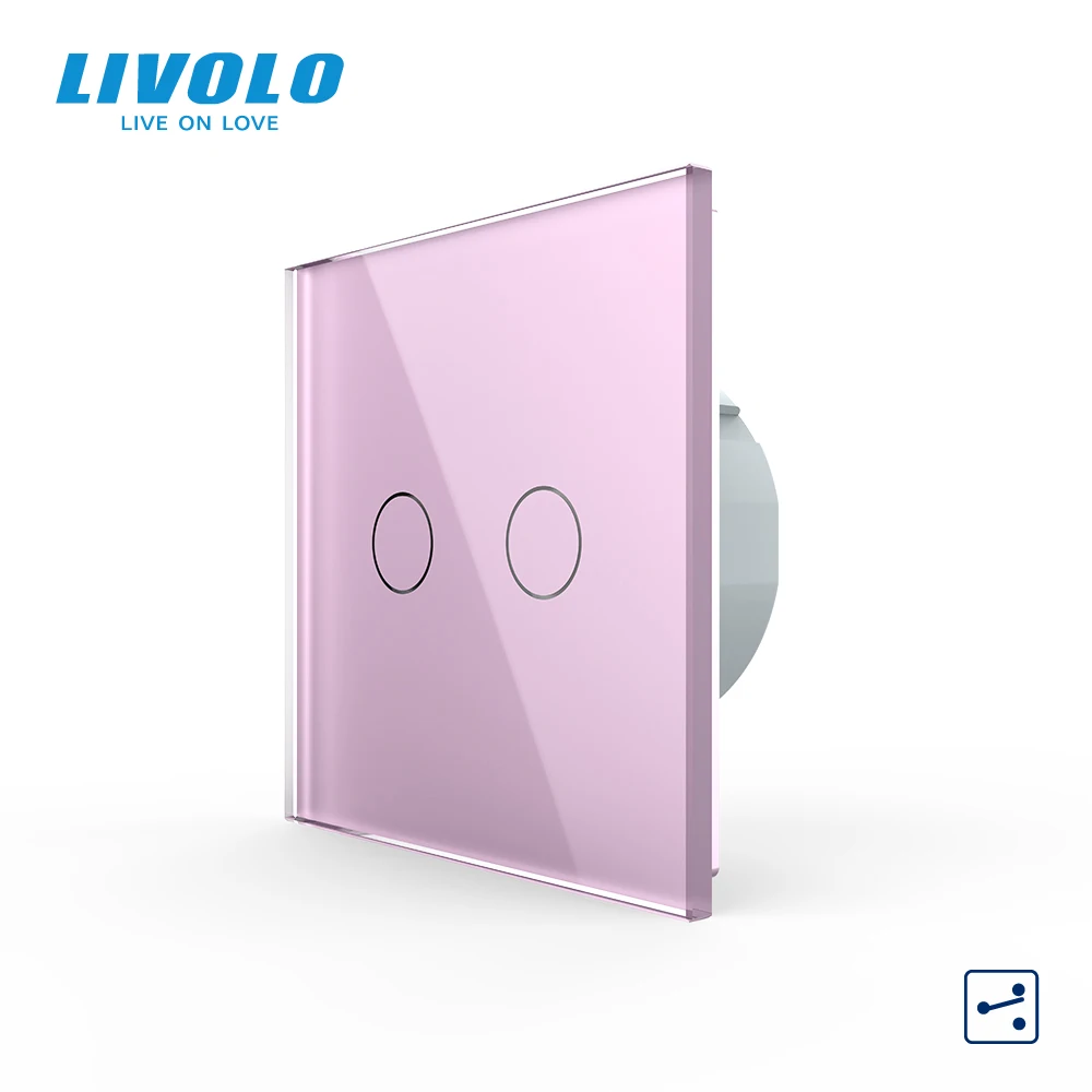 Livolo Роскошный настенный сенсорный выключатель светильник Хрустальное стекло