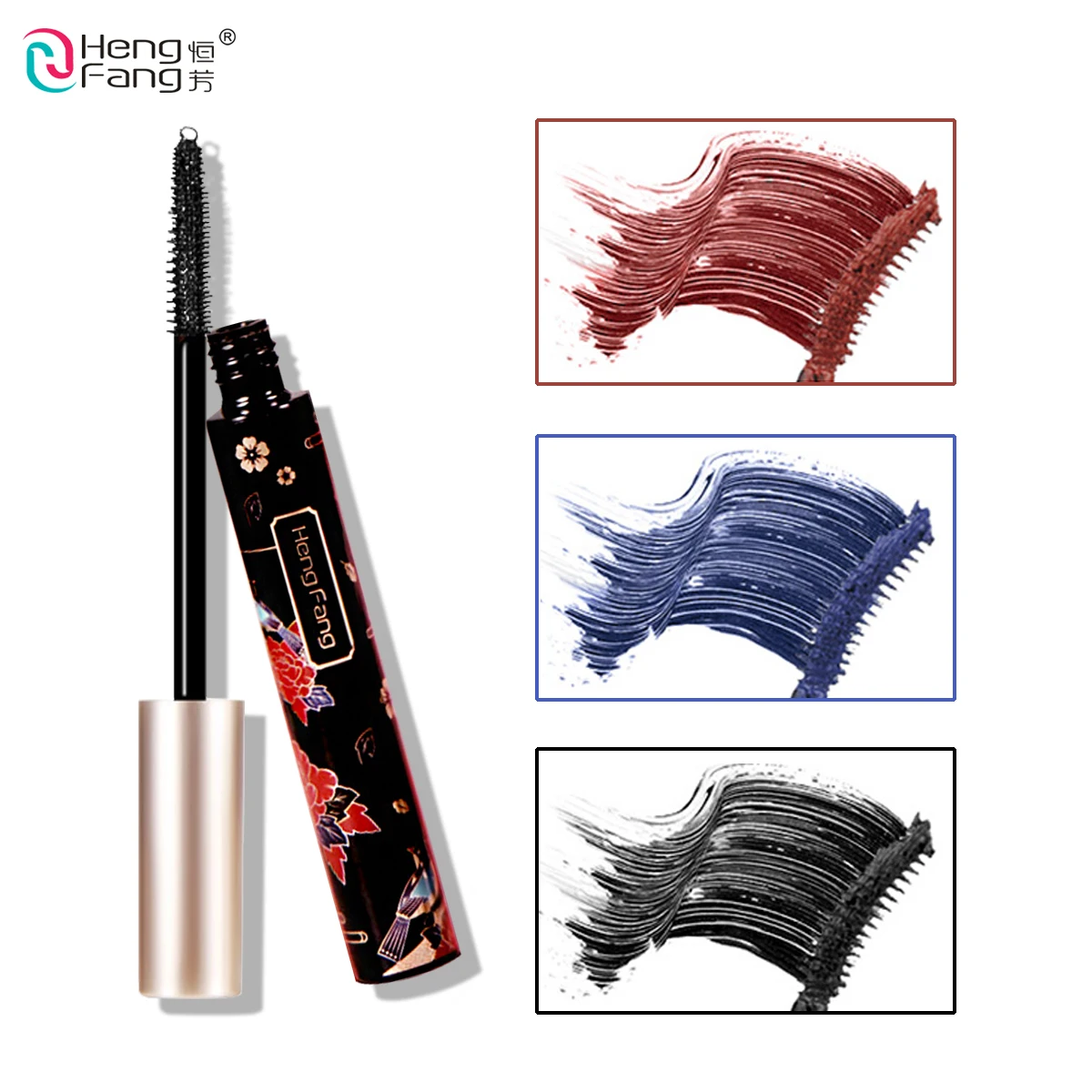 

HengFang Eyes Makeup Curling Colorful Mascara Lengthening Lasting Waterproof Cosmetic Mascaras Chinese Royal Style Make Up H6234