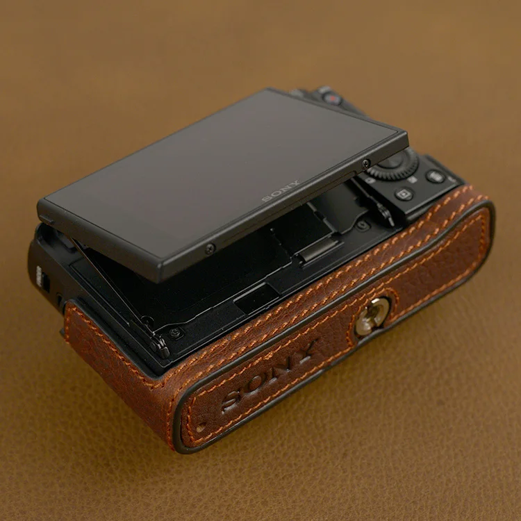 

Genuine Leather Half Case for Sony RX100M7 RX100M6 M5 M4 M3 M2 Brown