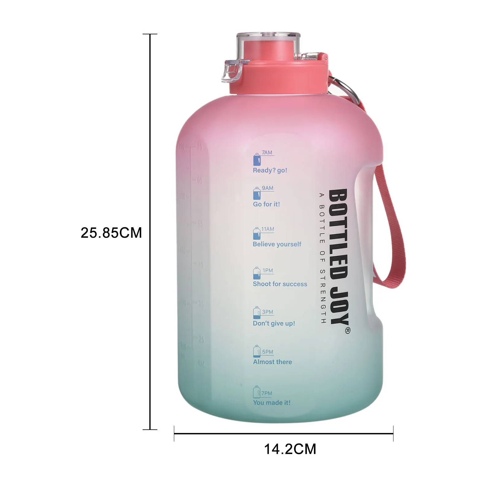 

1 Gallon Water Jug 2.5L/ 3.78L Leak-proof Water Bottle With Time Marker Fitness Large-capacity Water Bottle For Camping Fitness