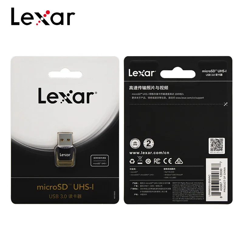 

Original Lexar Micro SD UHS-I Card Reader USB 3.0 High Speed TF Trans Flash Memory Card Reader