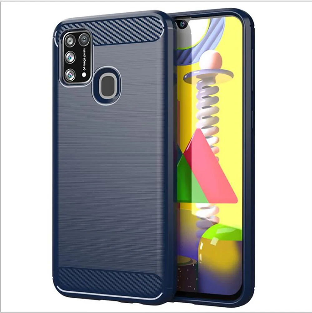 Чехол для Samsung Galaxy M31 A21 A01 чехол из углеродного волокна противоударный A31 A315F/DS