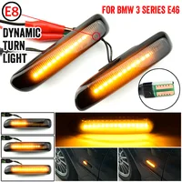 For BMW 3 Series E46 Sedan Coupe Wagon Convertible 1997-2001 Led Dynamic Turn Signal Light Side Fender Marker Sequential Lamp
